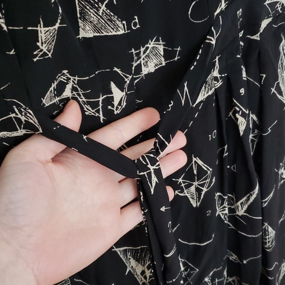 Silk origami print dress - Picture 5 of 12